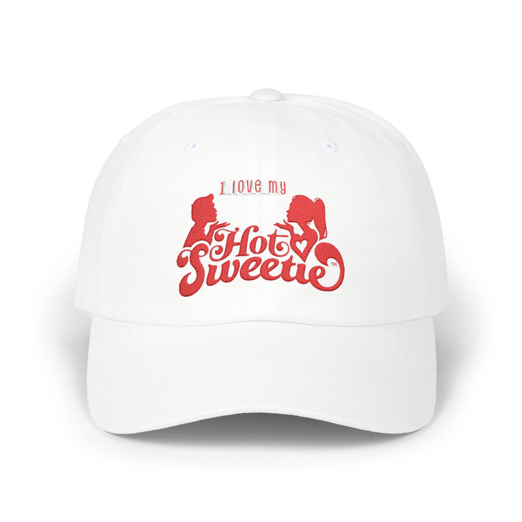 "I Love My Hot Sweetie" Retro Script Embroidered Hat