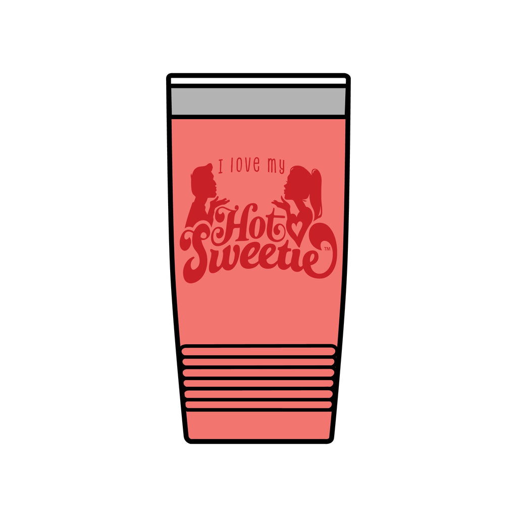 Insulated Tumbler — "I Love My Hot Sweetie" Retro Valentine Travel Cup (20oz)