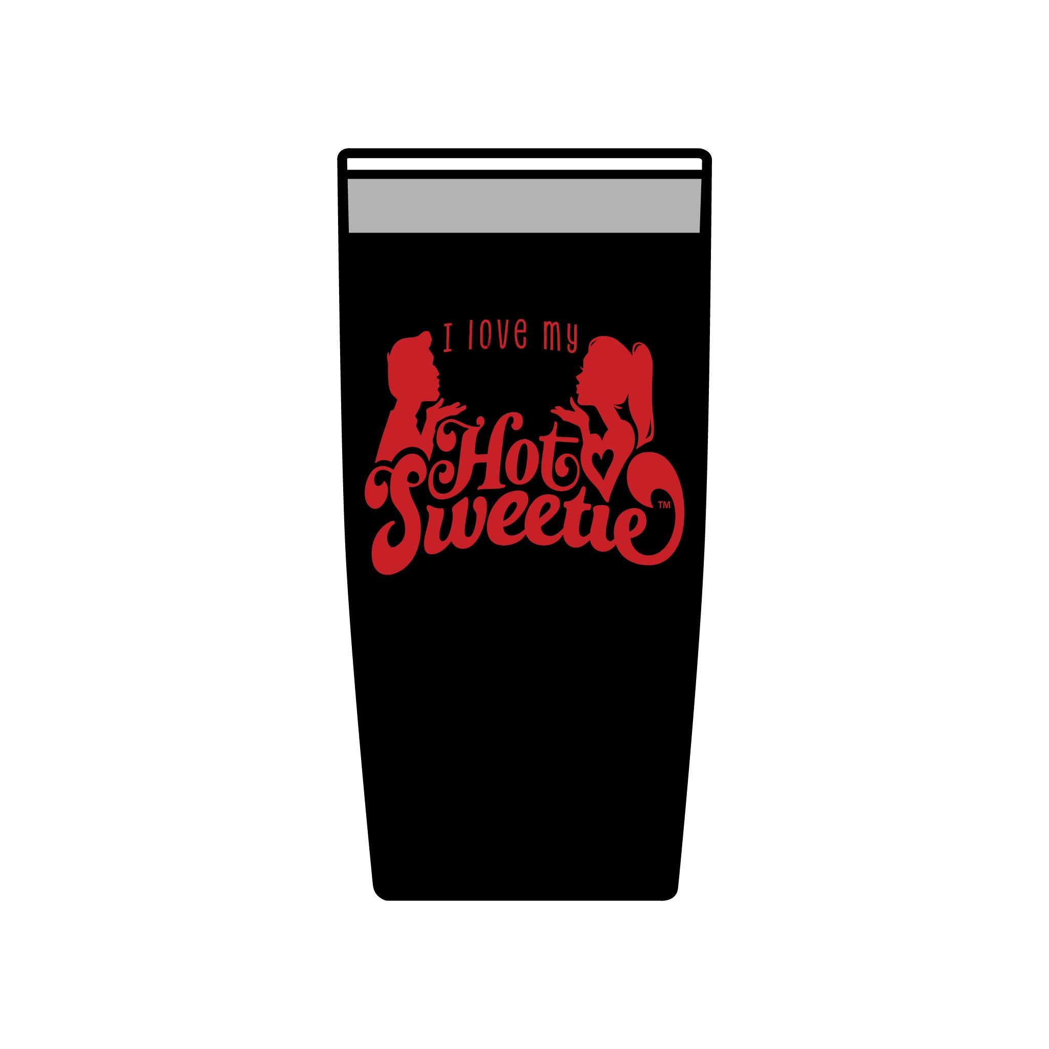 Insulated Tumbler — "I Love My Hot Sweetie" Retro Valentine Travel Cup (20oz)